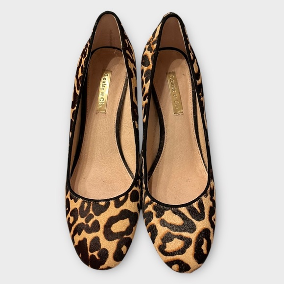 LOUISE ET CIE Leopard Print Calf Hair Almond Toe Heels Size 6.5 - Picture 2 of 8